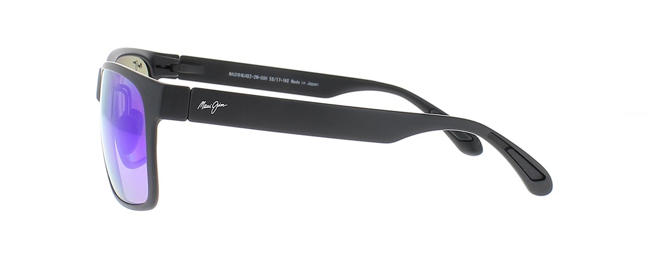 Paire de lunettes de soleil Maui-jim B432 couleur noir - Côté droit - Doyle